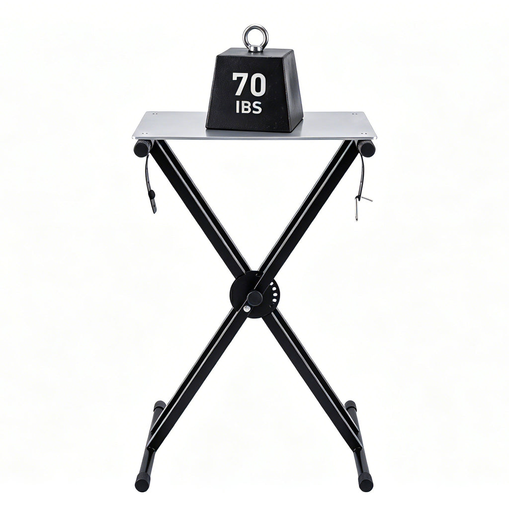 Adjustable X Keyboard Stand & Padded Piano Bench Set